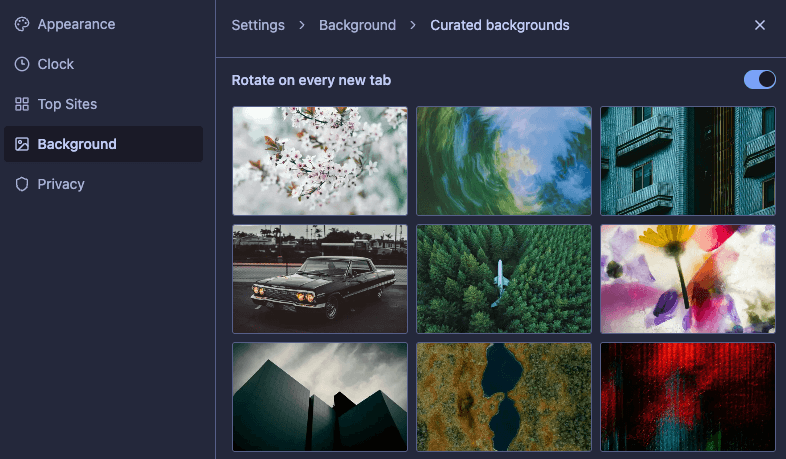 Background Image Setting